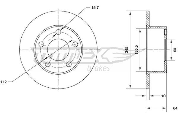 TOMEX BRAKES Тормозной диск TX 70-02